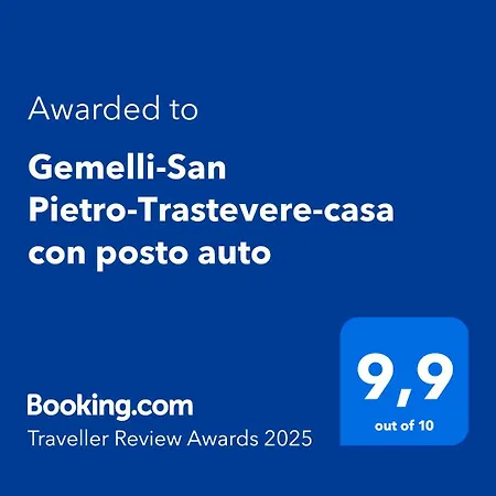 Gemelli-san Pietro-trastevere-casa Con Posto Auto Apartamento Roma